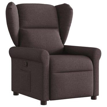 vidaXL Fauteuil relax marron foncé en tissu