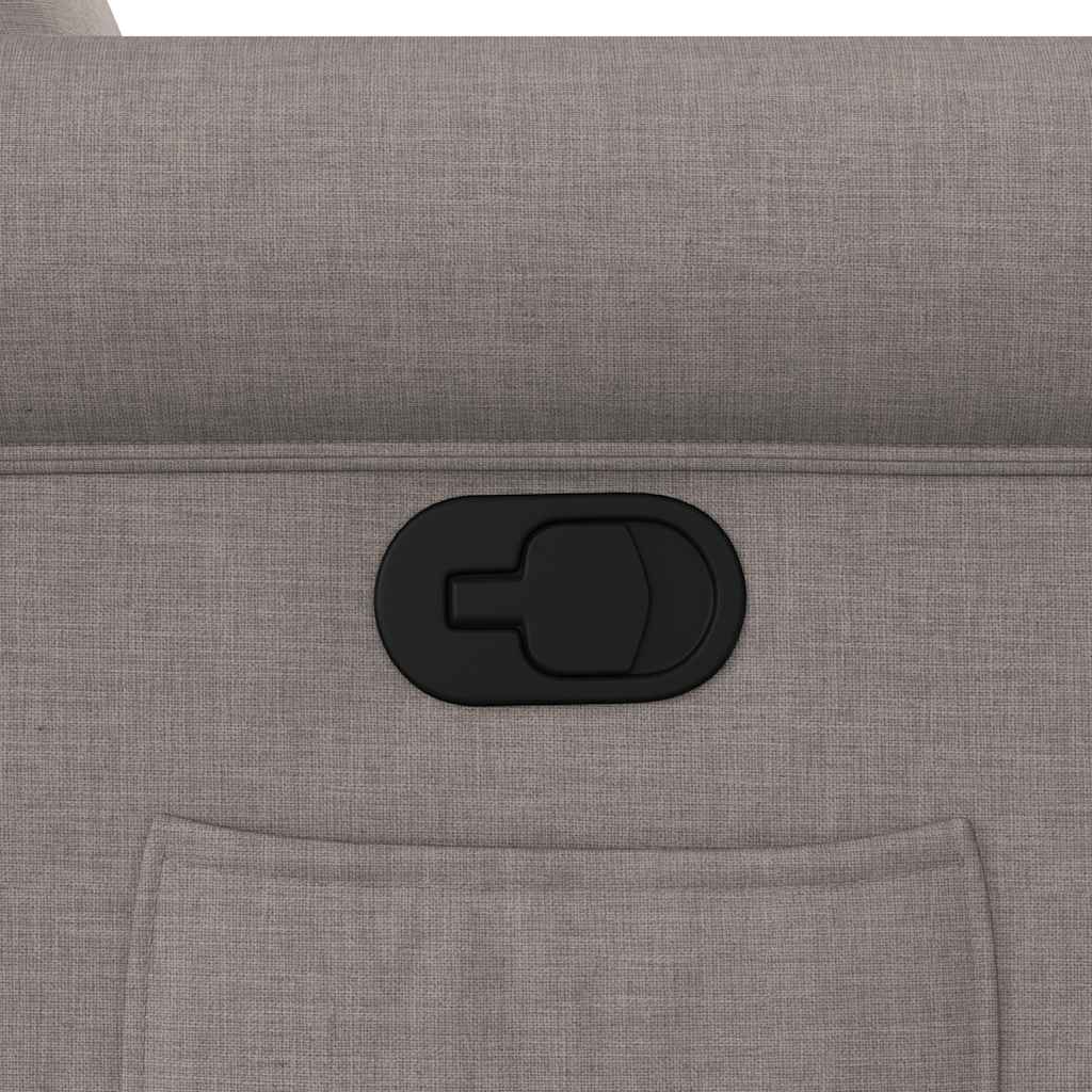 vidaXL Fauteuil relax Taupe Tissu