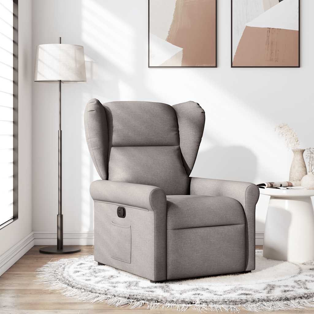 vidaXL Fauteuil relax Taupe Tissu