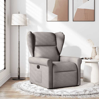 vidaXL Fauteuil relax Taupe Tissu