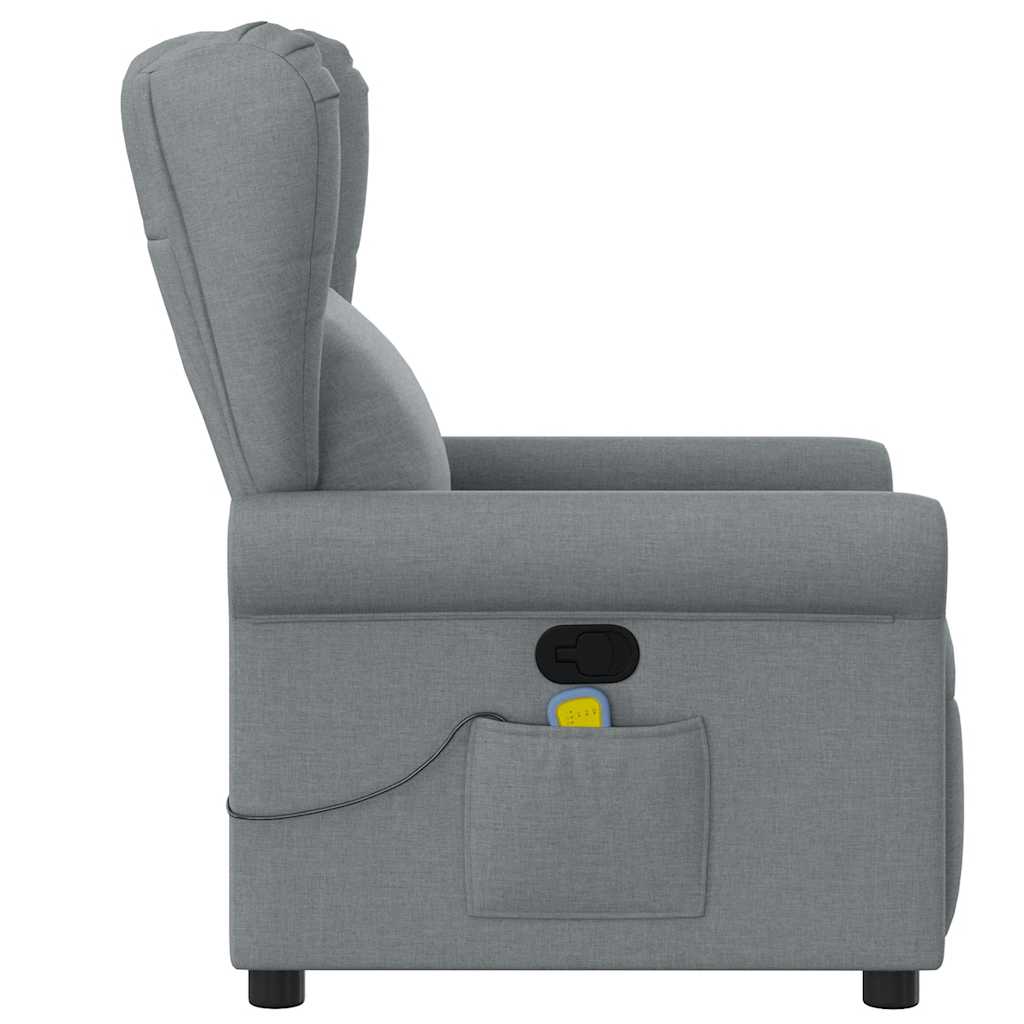 vidaXL Massagesessel Hellgrau Stoff