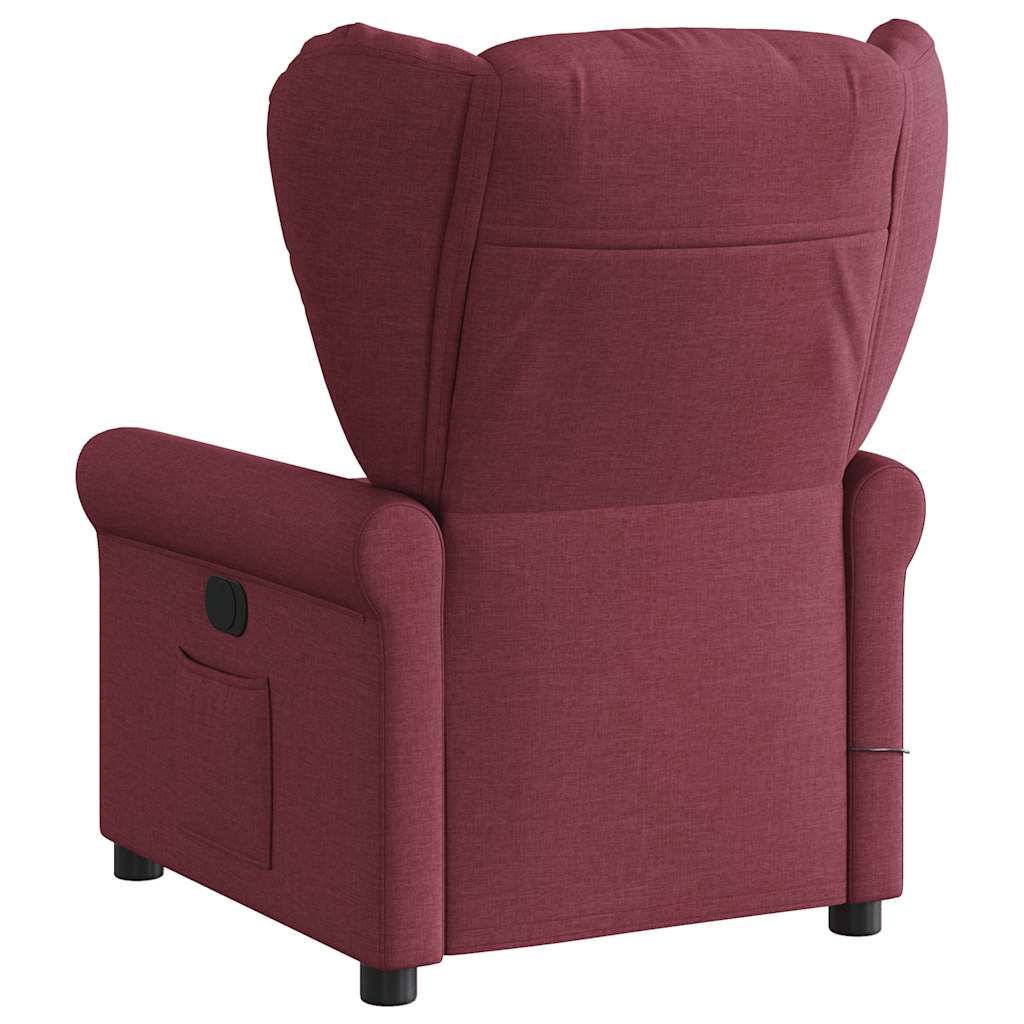 vidaXL Massagesessel Weinrot Stoff