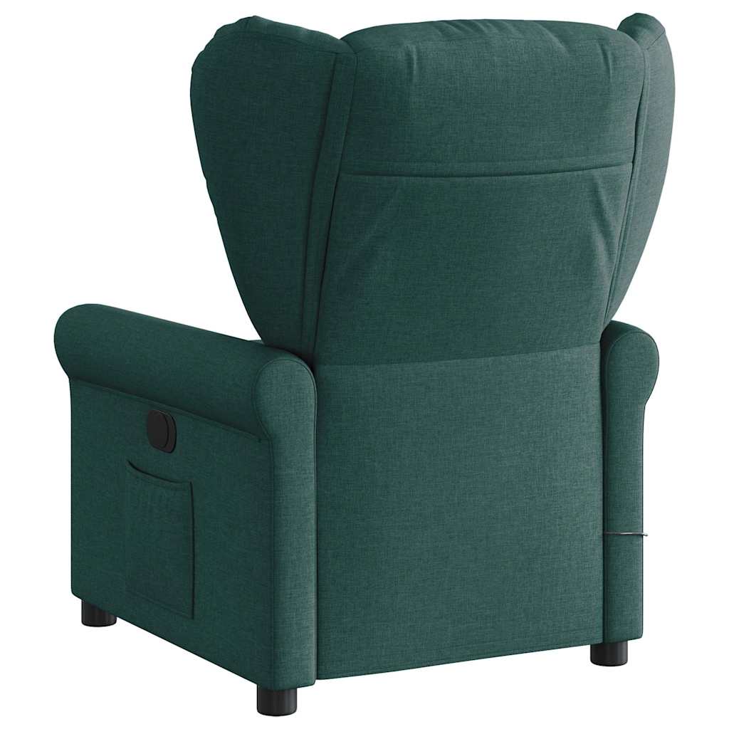 vidaXL Massagesessel Dunkelgrün Stoff