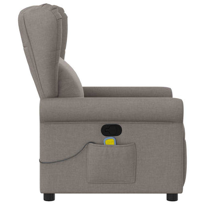 vidaXL Massagesessel Taupe Stoff