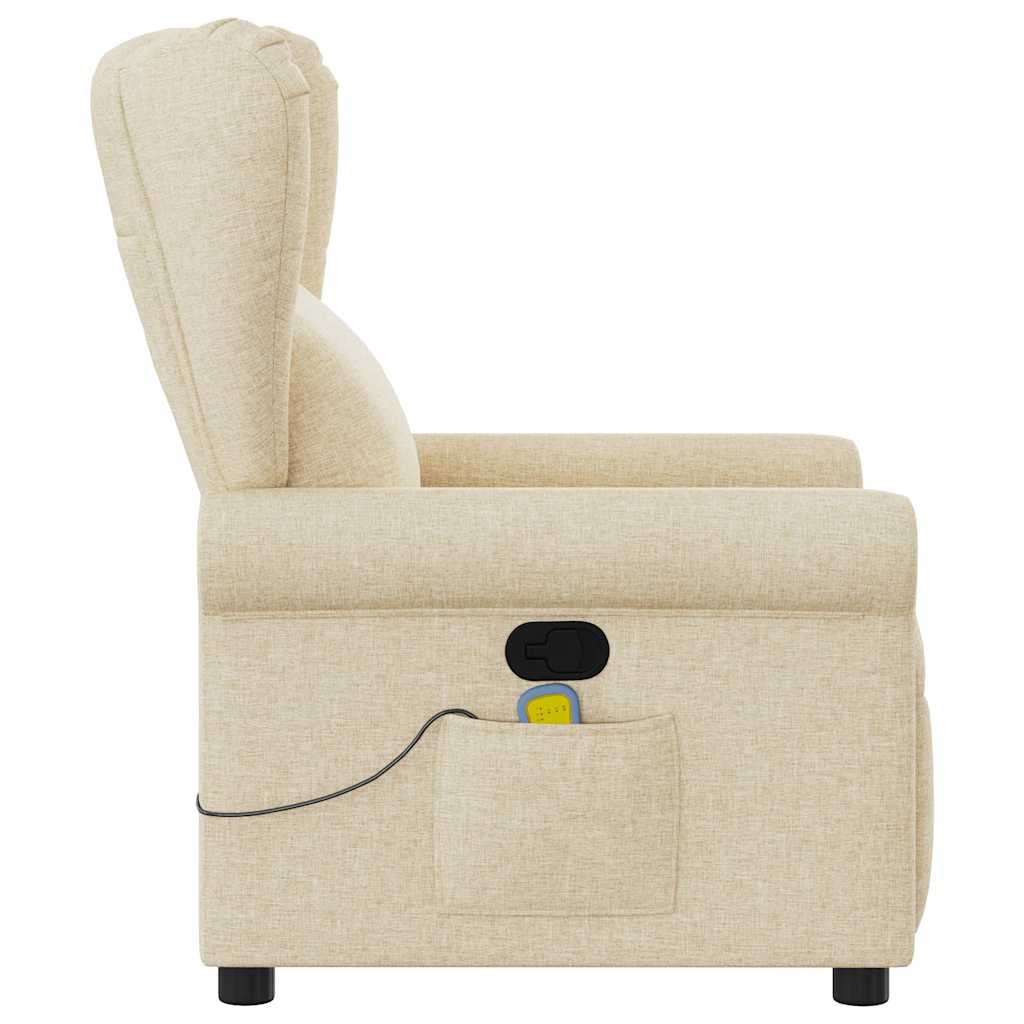 vidaXL Massagesessel Creme Stoff