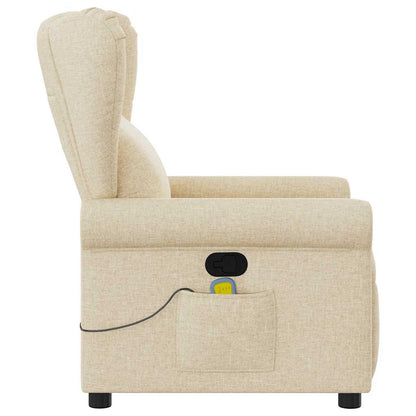 vidaXL Massagesessel Creme Stoff