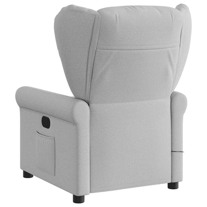 vidaXL Fauteuil de massage gris nuage en tissu