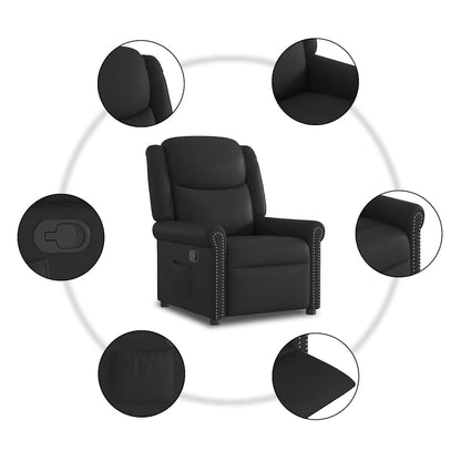 vidaXL Relaxsessel Glänzend Schwarz Kunstleder
