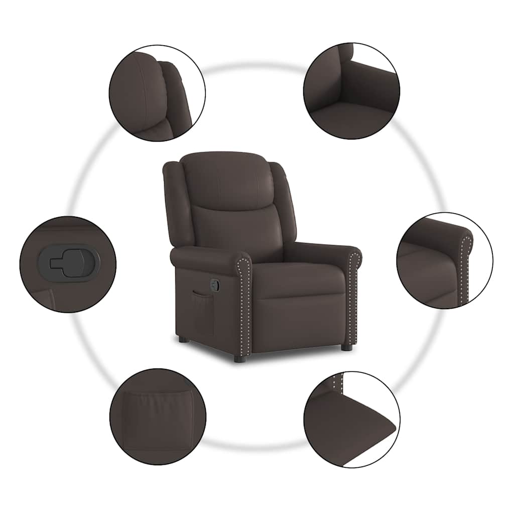 vidaXL Relaxsessel Glänzend Braun Kunstleder