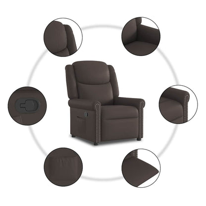 vidaXL Relaxsessel Glänzend Braun Kunstleder