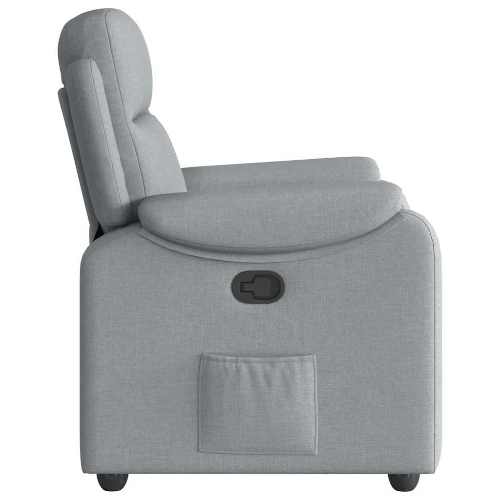 vidaXL Fauteuil relax Gris clair Tissu