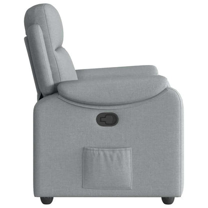 vidaXL Fauteuil relax Gris clair Tissu