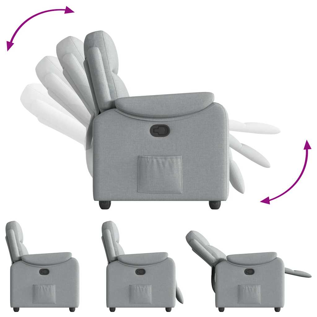 Relaxsessel Hellgrau Stoff