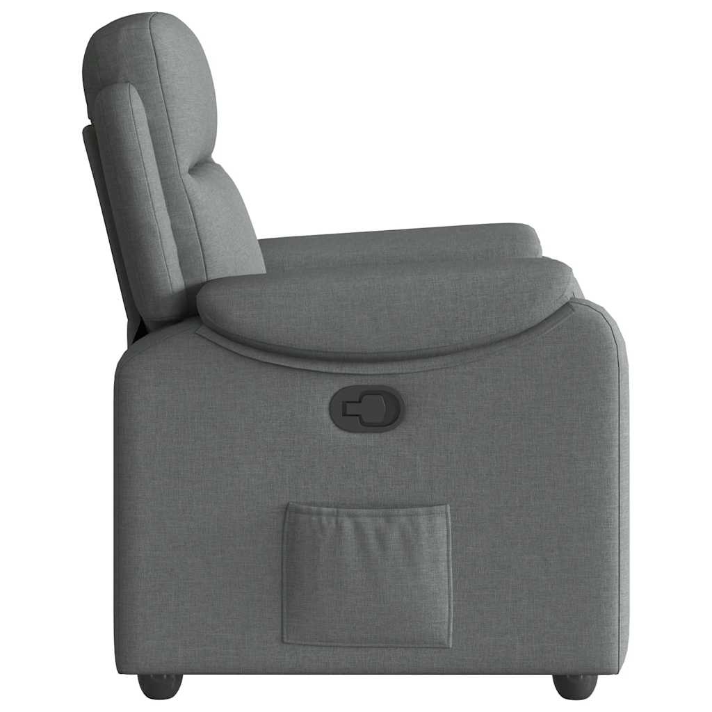 vidaXL Fauteuil de relaxation gris foncé en tissu