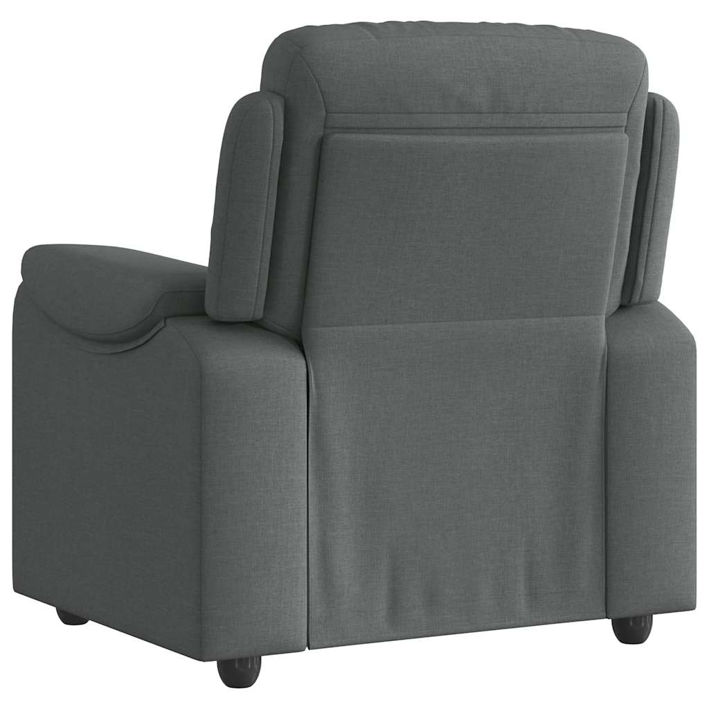 vidaXL Fauteuil de relaxation gris foncé en tissu