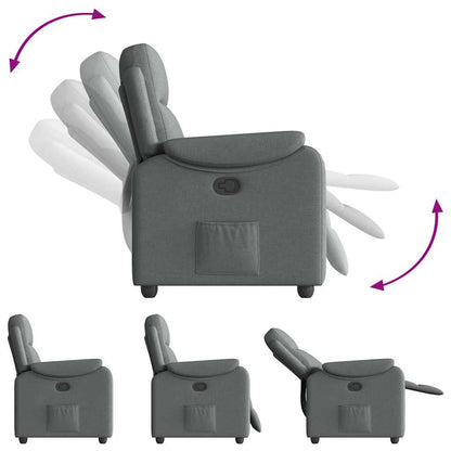 vidaXL Fauteuil de relaxation gris foncé en tissu