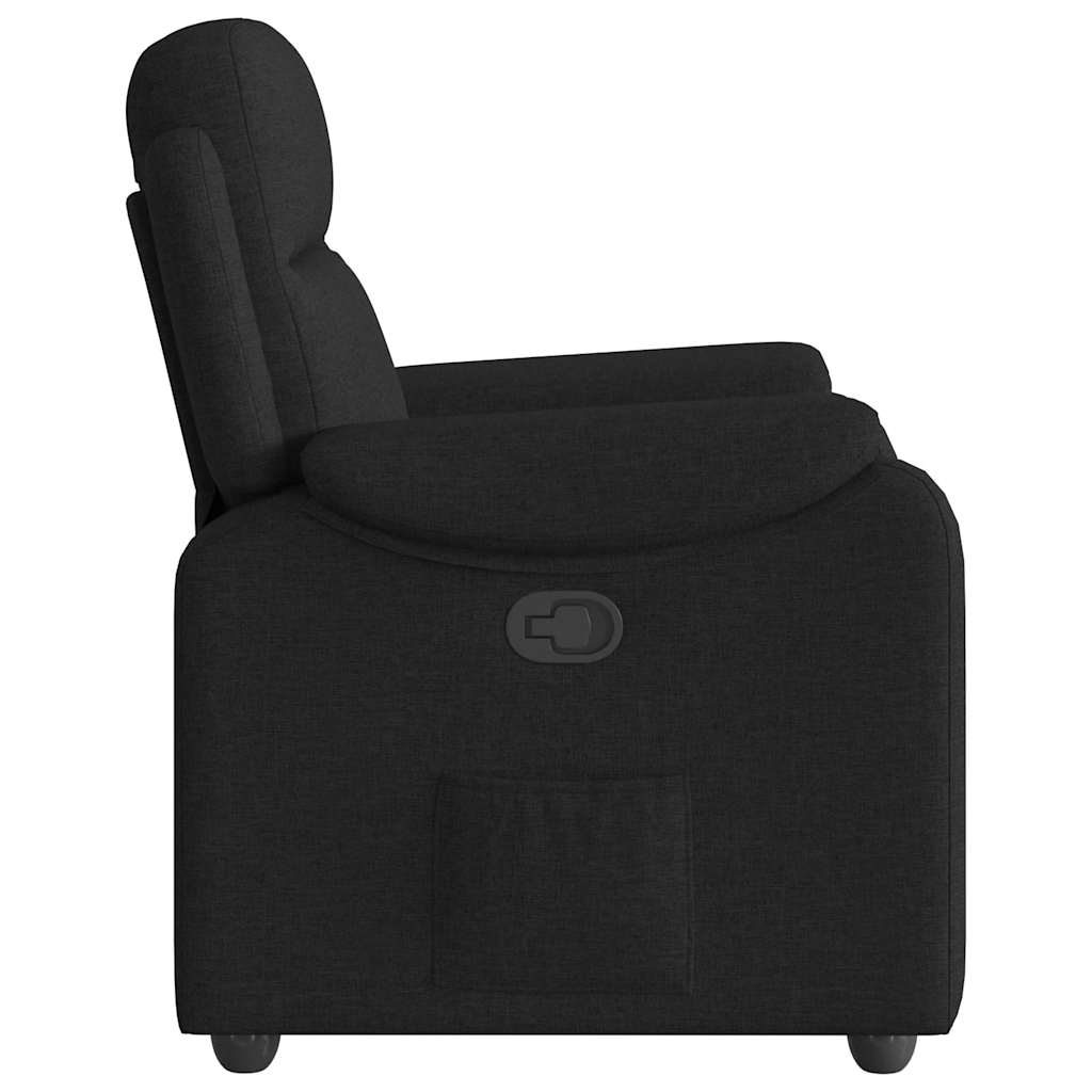 vidaXL Fauteuil de relaxation noir en tissu
