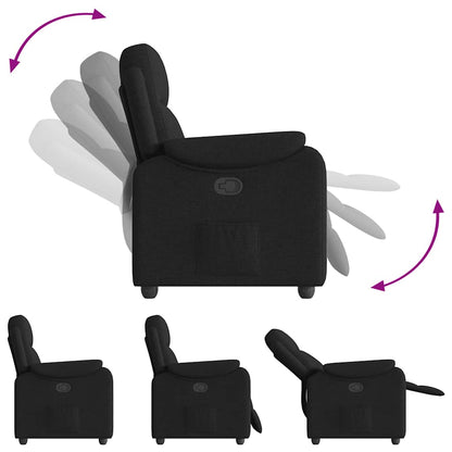 vidaXL Fauteuil de relaxation noir en tissu