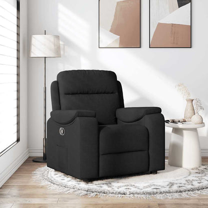 vidaXL Fauteuil de relaxation noir en tissu