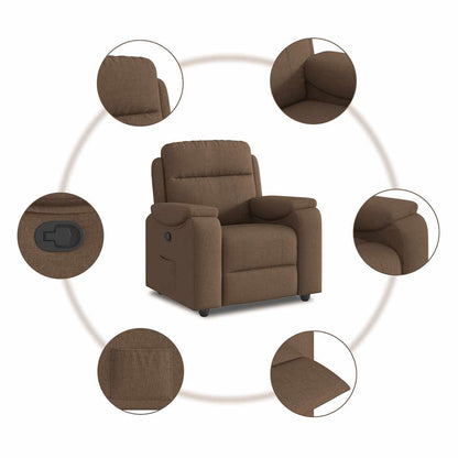 vidaXL Relaxsessel Braun Stoff