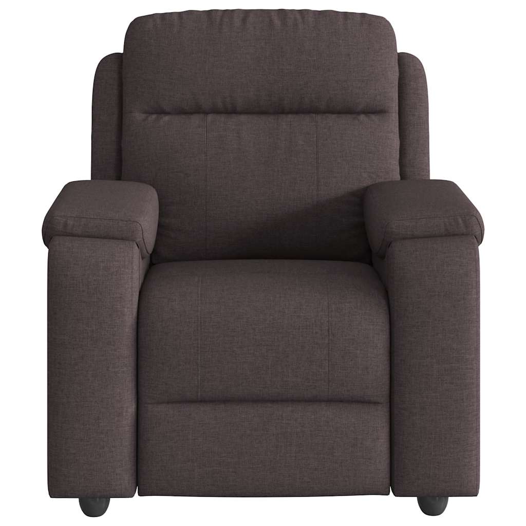 vidaXL Fauteuil relax marron foncé en tissu