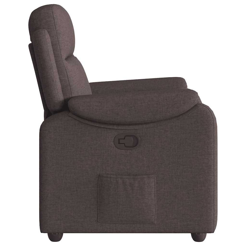 vidaXL Fauteuil relax marron foncé en tissu
