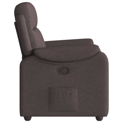 vidaXL Fauteuil relax marron foncé en tissu