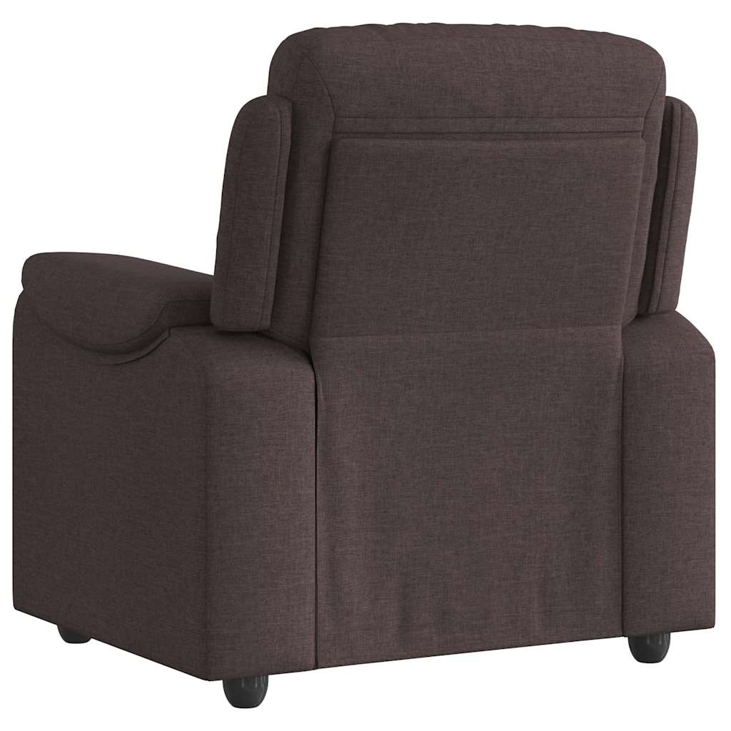 vidaXL Fauteuil relax marron foncé en tissu
