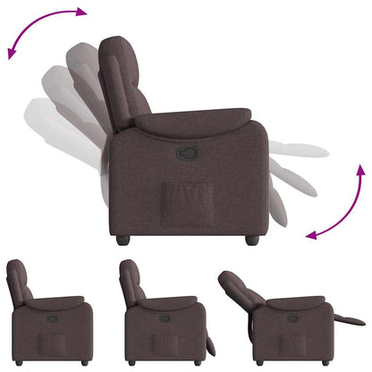 vidaXL Fauteuil relax marron foncé en tissu