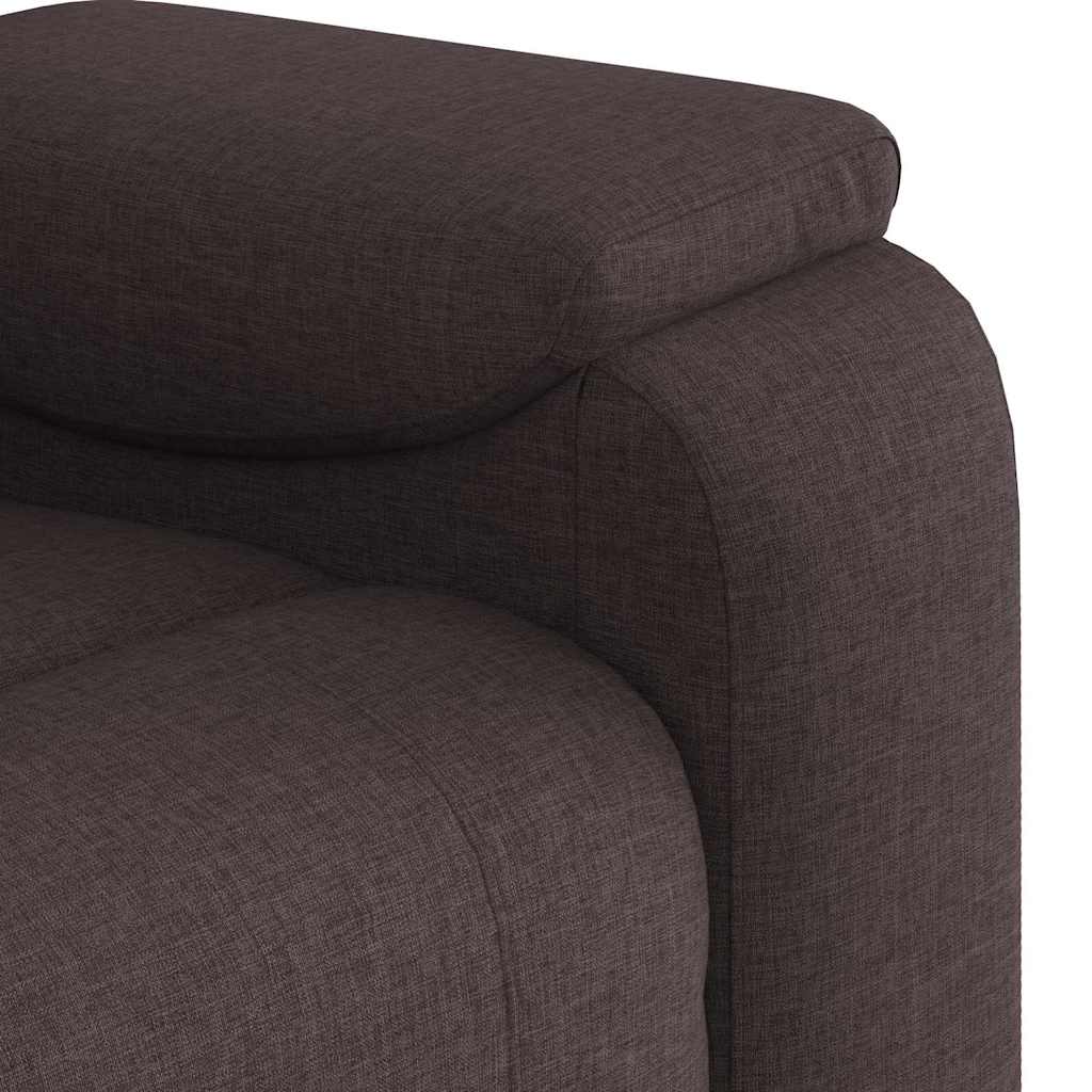 vidaXL Fauteuil relax marron foncé en tissu