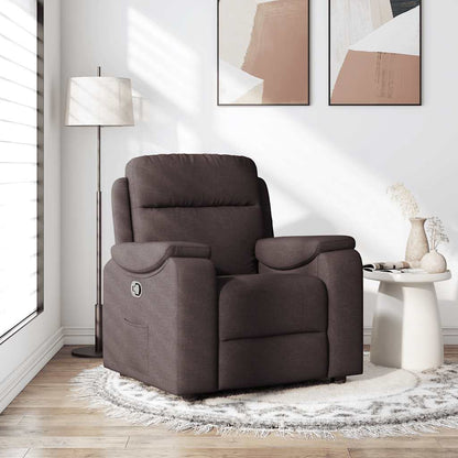 vidaXL Fauteuil relax marron foncé en tissu