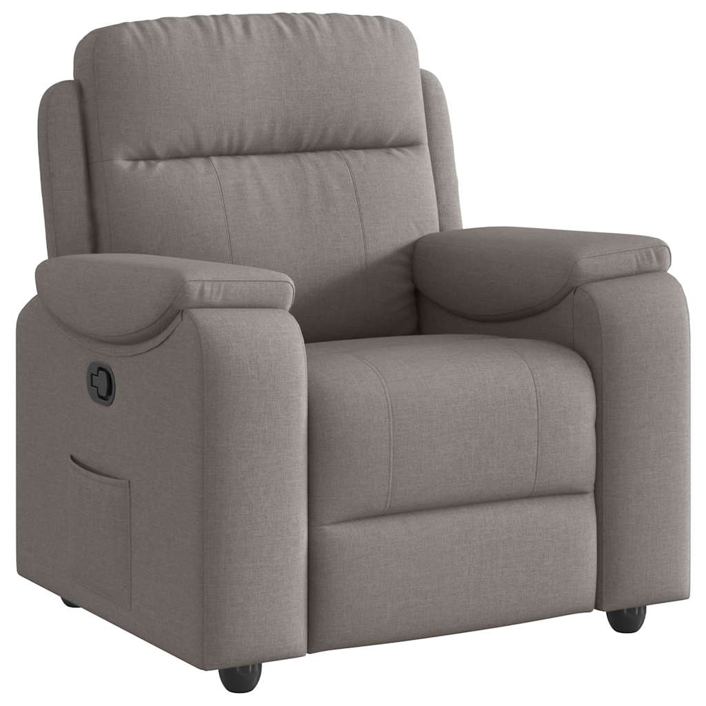 vidaXL Fauteuil relax Taupe Tissu