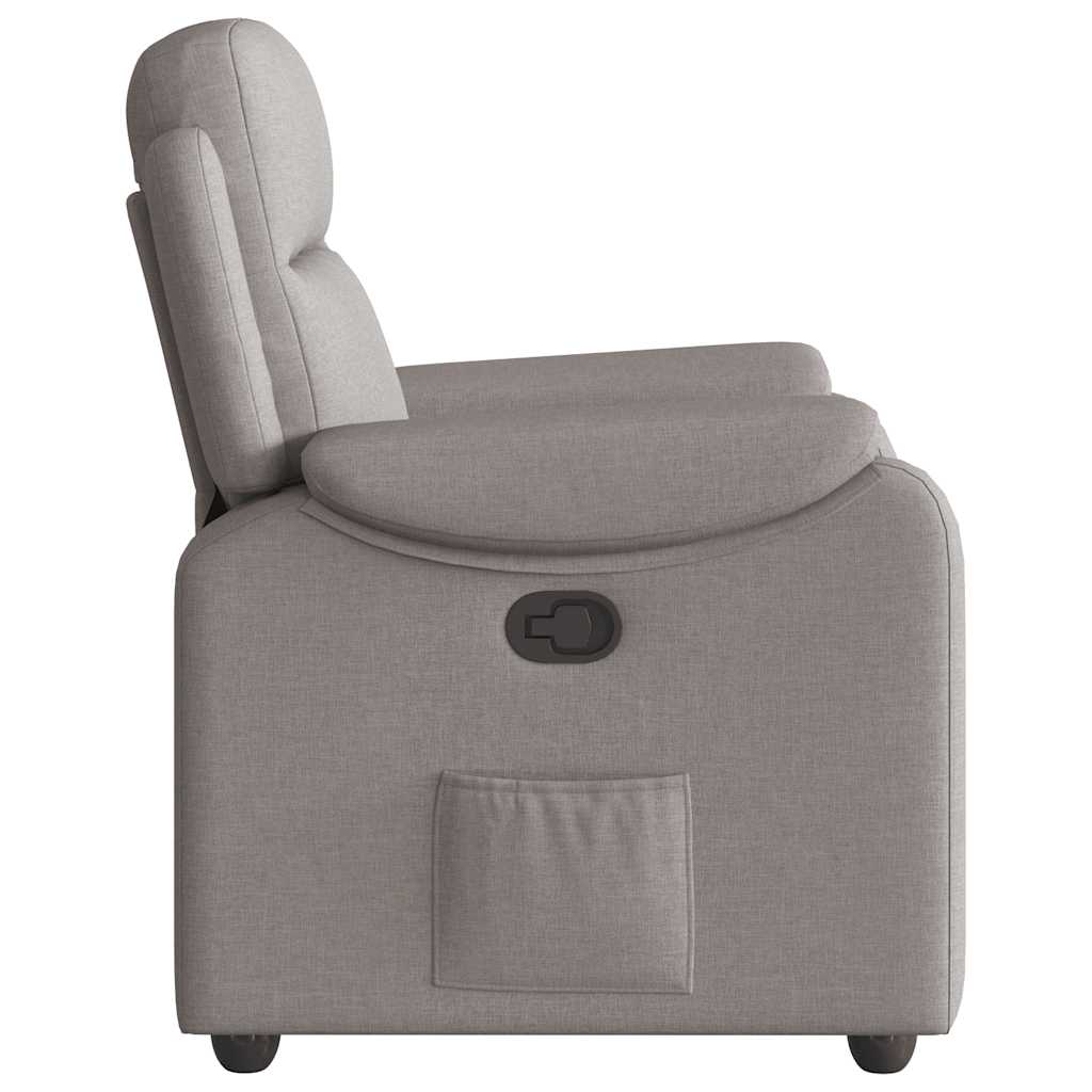 vidaXL Fauteuil relax Taupe Tissu