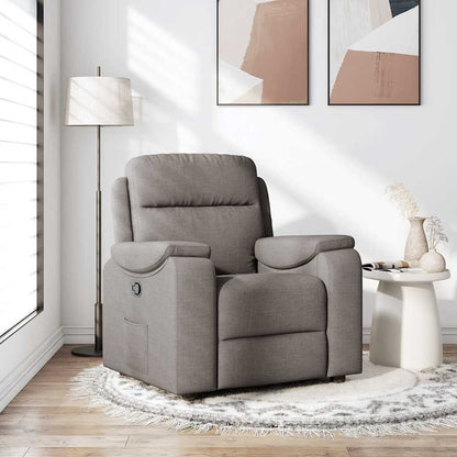 vidaXL Fauteuil relax Taupe Tissu