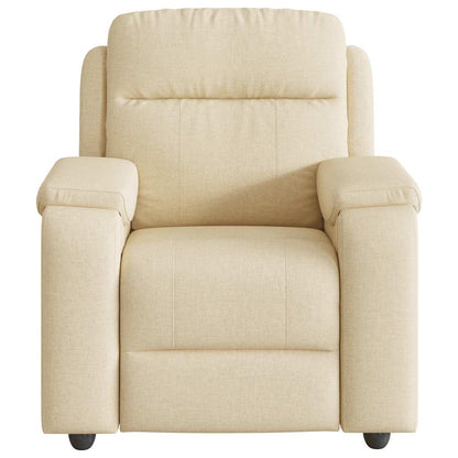 vidaXL Fauteuil relax crème tissu