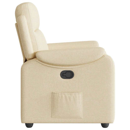 vidaXL Fauteuil relax crème tissu
