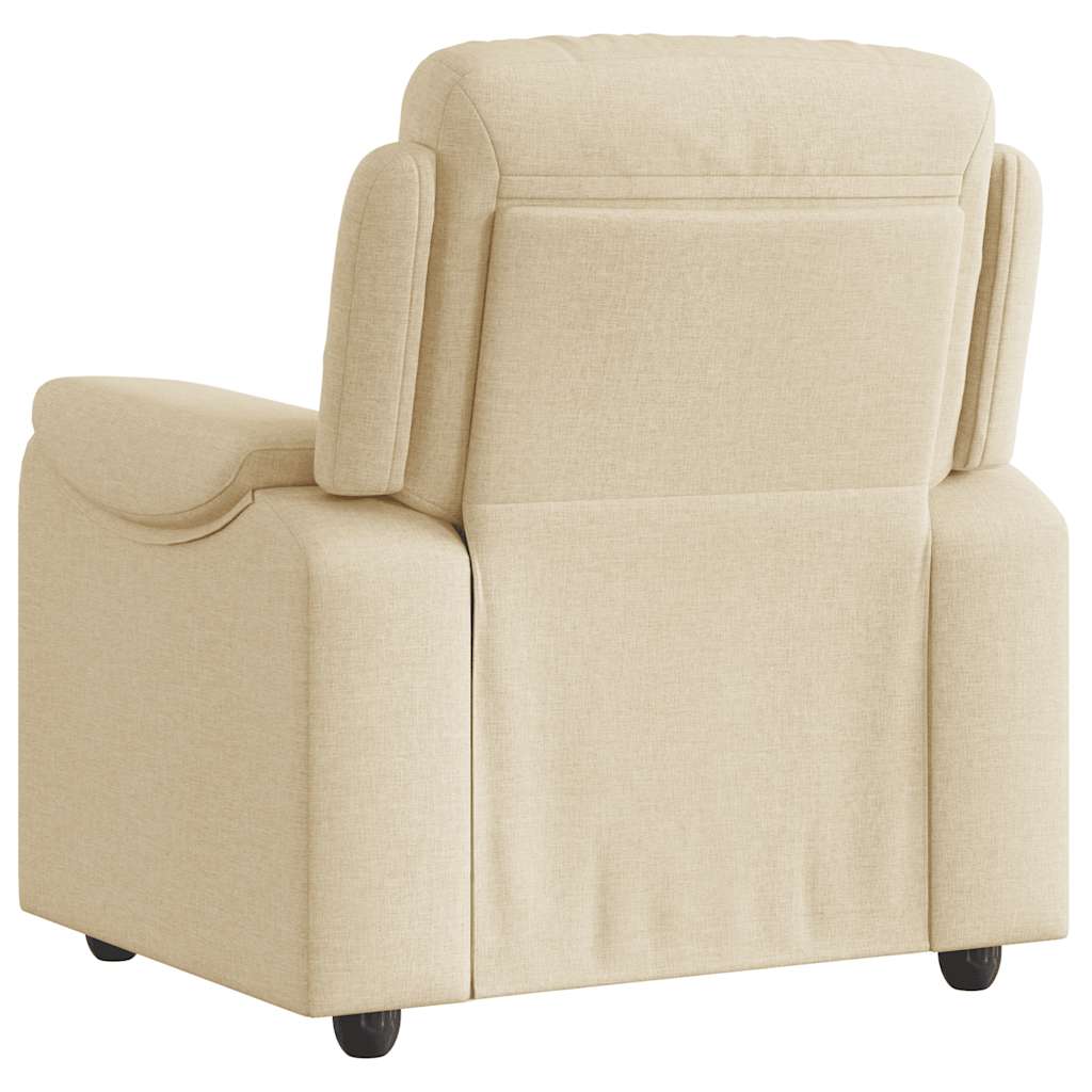 vidaXL Fauteuil relax crème tissu