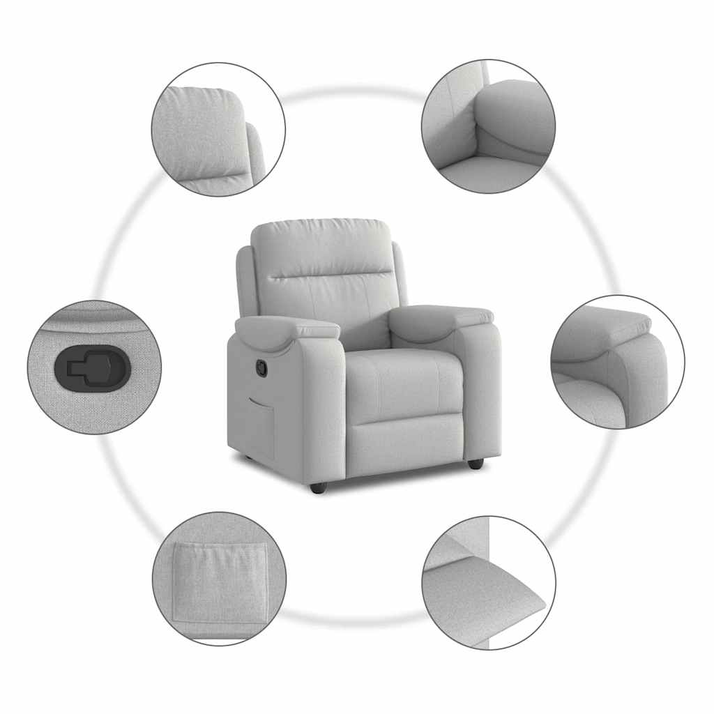vidaXL Relaxsessel Wolkengrau Stoff