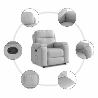 vidaXL Relaxsessel Wolkengrau Stoff