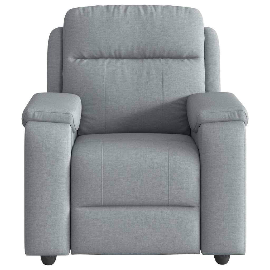 vidaXL Fauteuil de massage gris clair en tissu