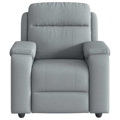 vidaXL Fauteuil de massage gris clair en tissu