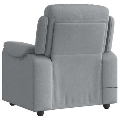 vidaXL Fauteuil de massage gris clair en tissu
