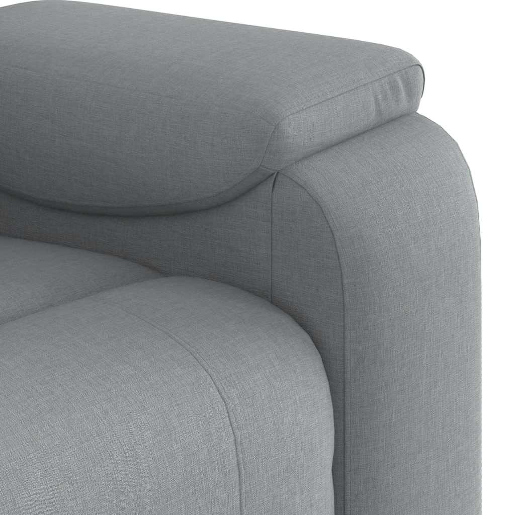 vidaXL Fauteuil de massage gris clair en tissu