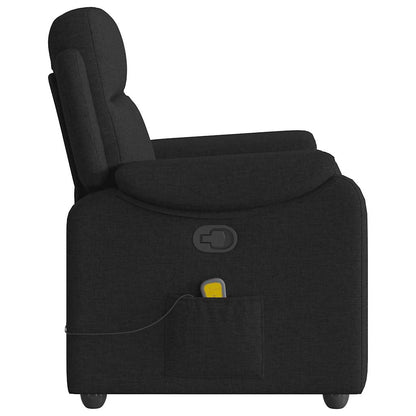 vidaXL Fauteuil de massage en tissu noir