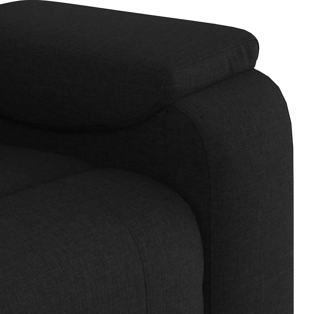 vidaXL Fauteuil de massage en tissu noir