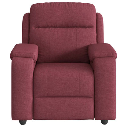 vidaXL Fauteuil de massage rouge bordeaux en tissu