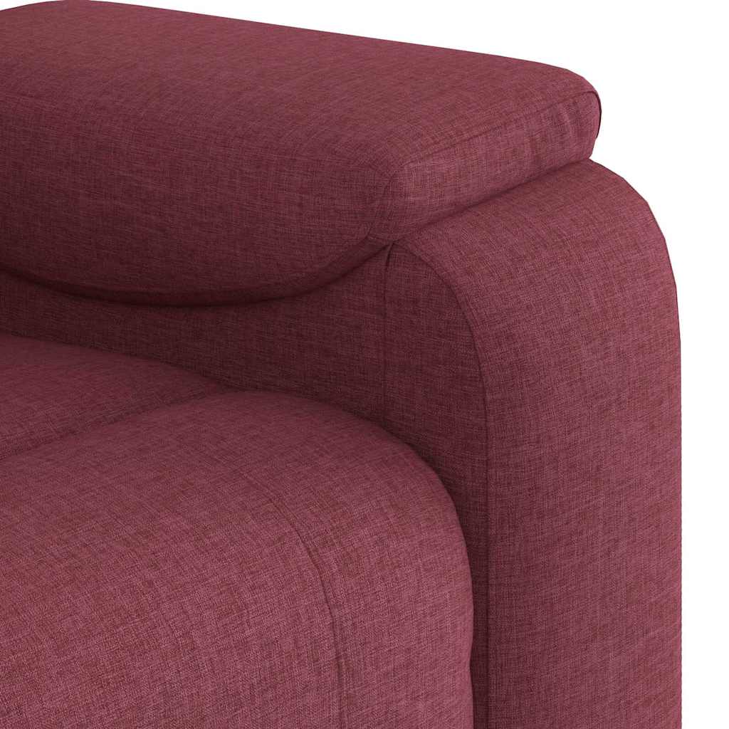 vidaXL Fauteuil de massage rouge bordeaux en tissu