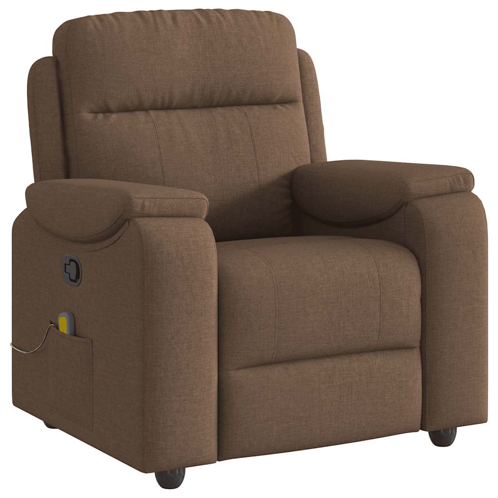 vidaXL Massagesessel Braun Stoff