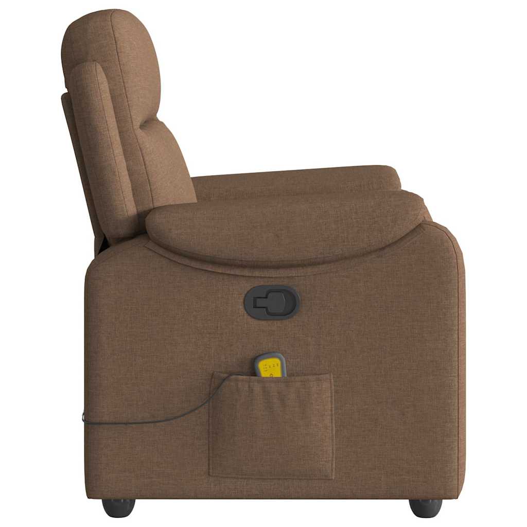 vidaXL Massagesessel Braun Stoff