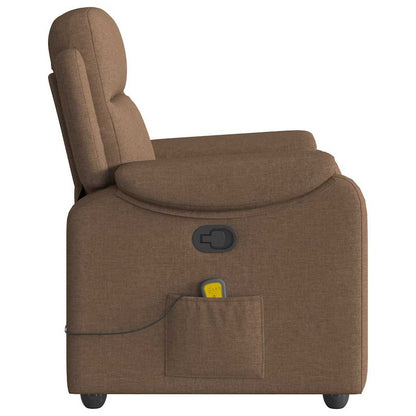 vidaXL Massagesessel Braun Stoff